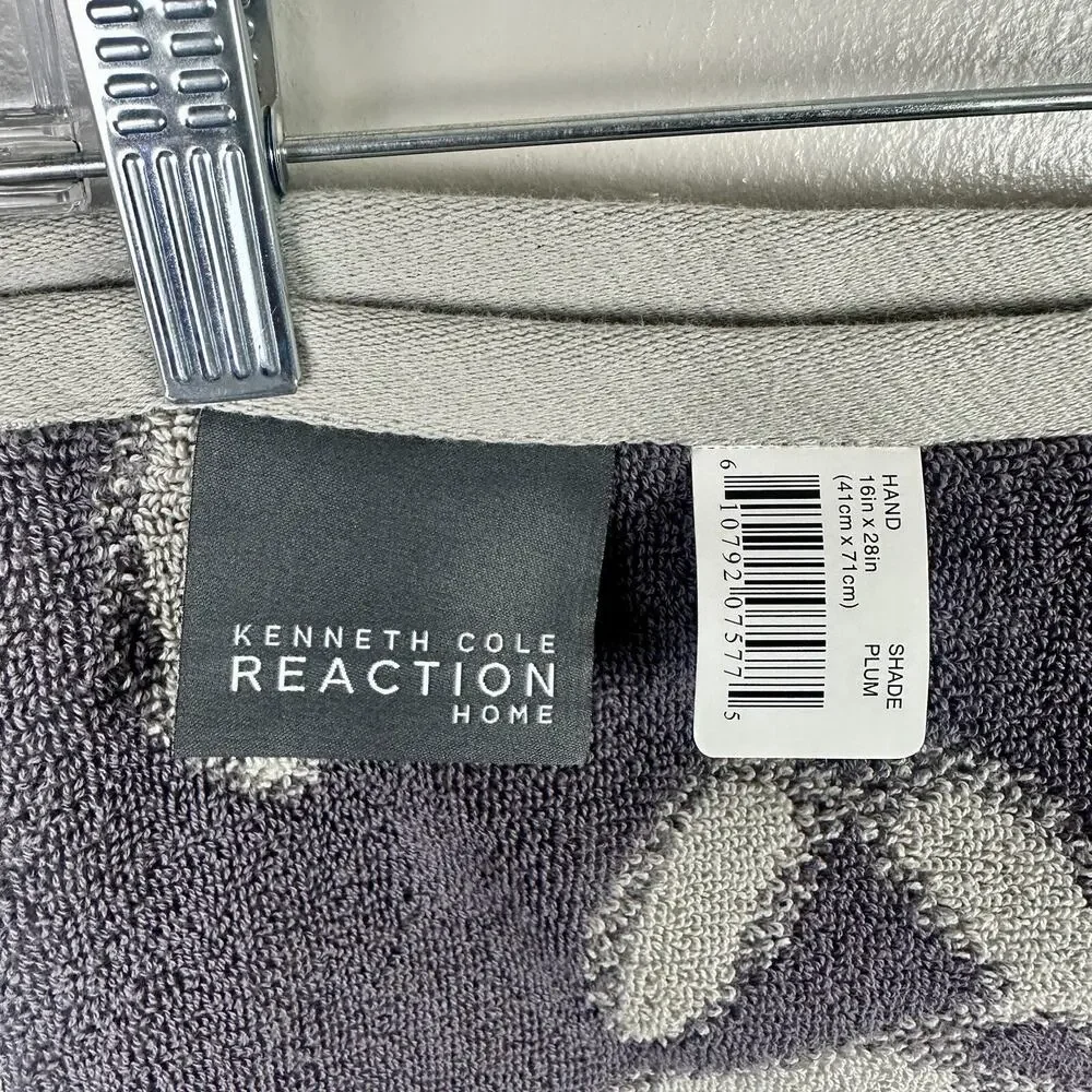 NWT Kenneth Cole Home Hand Towel Plum 16”x28”